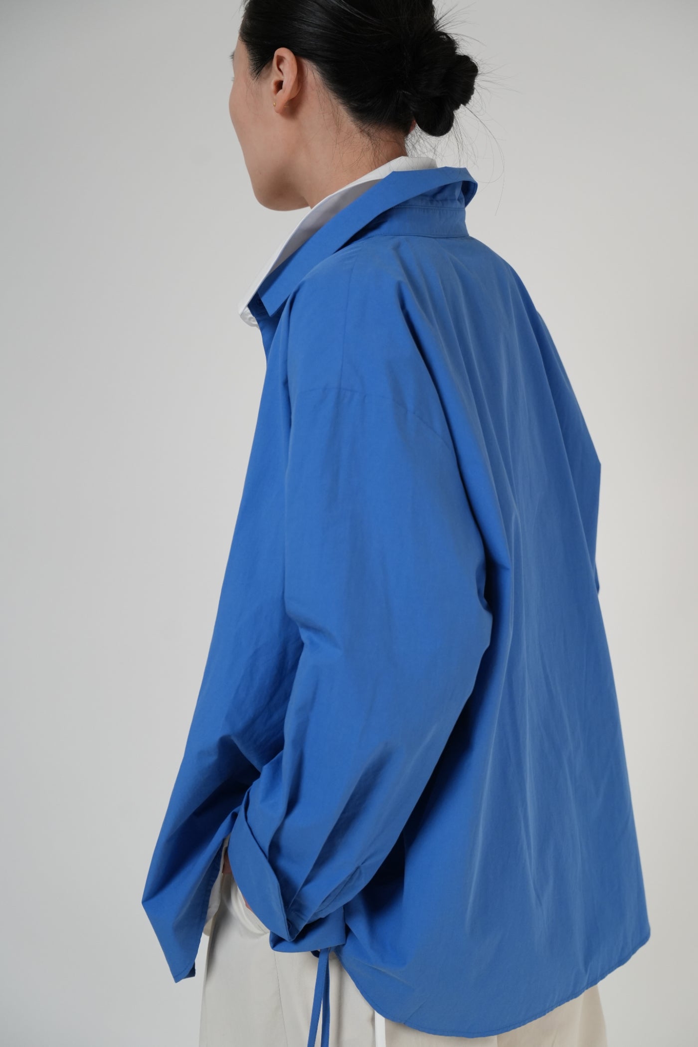 Tie-Back Oversized Shirt / 2color