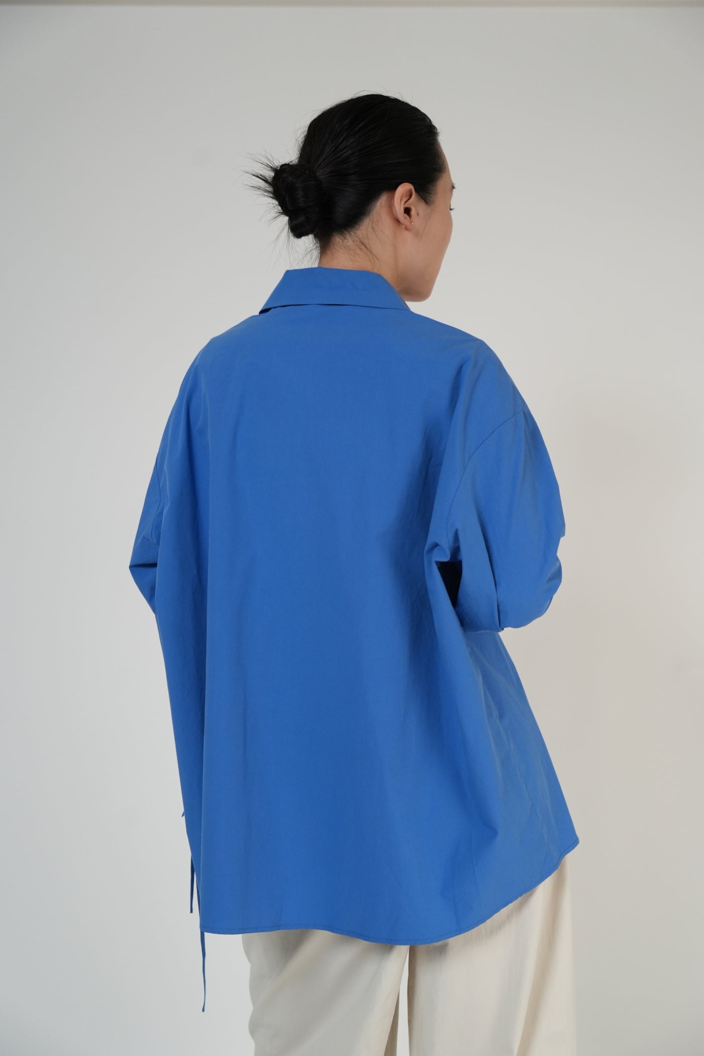 Tie-Back Oversized Shirt / 2color