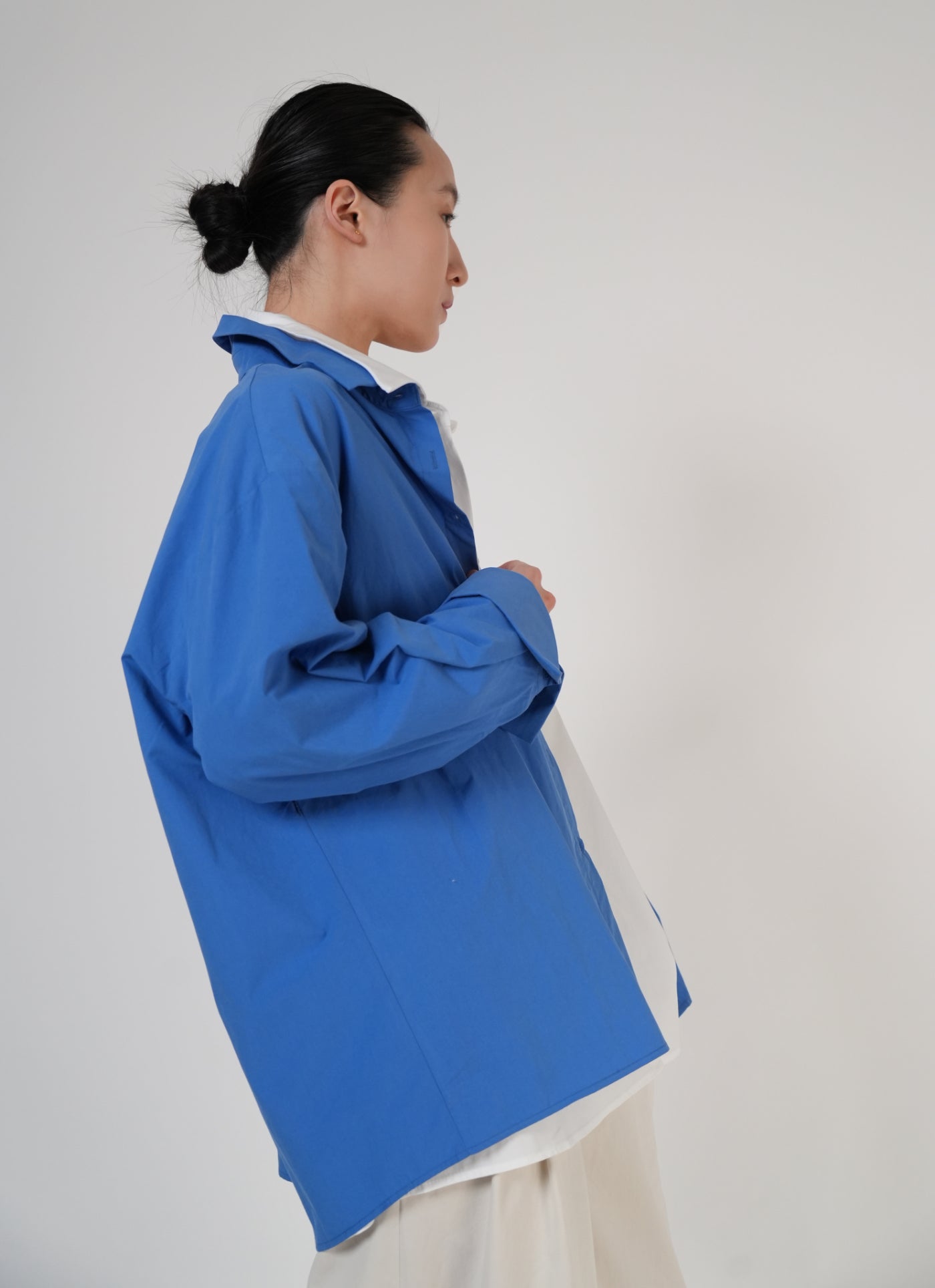 Tie-Back Oversized Shirt / 2color