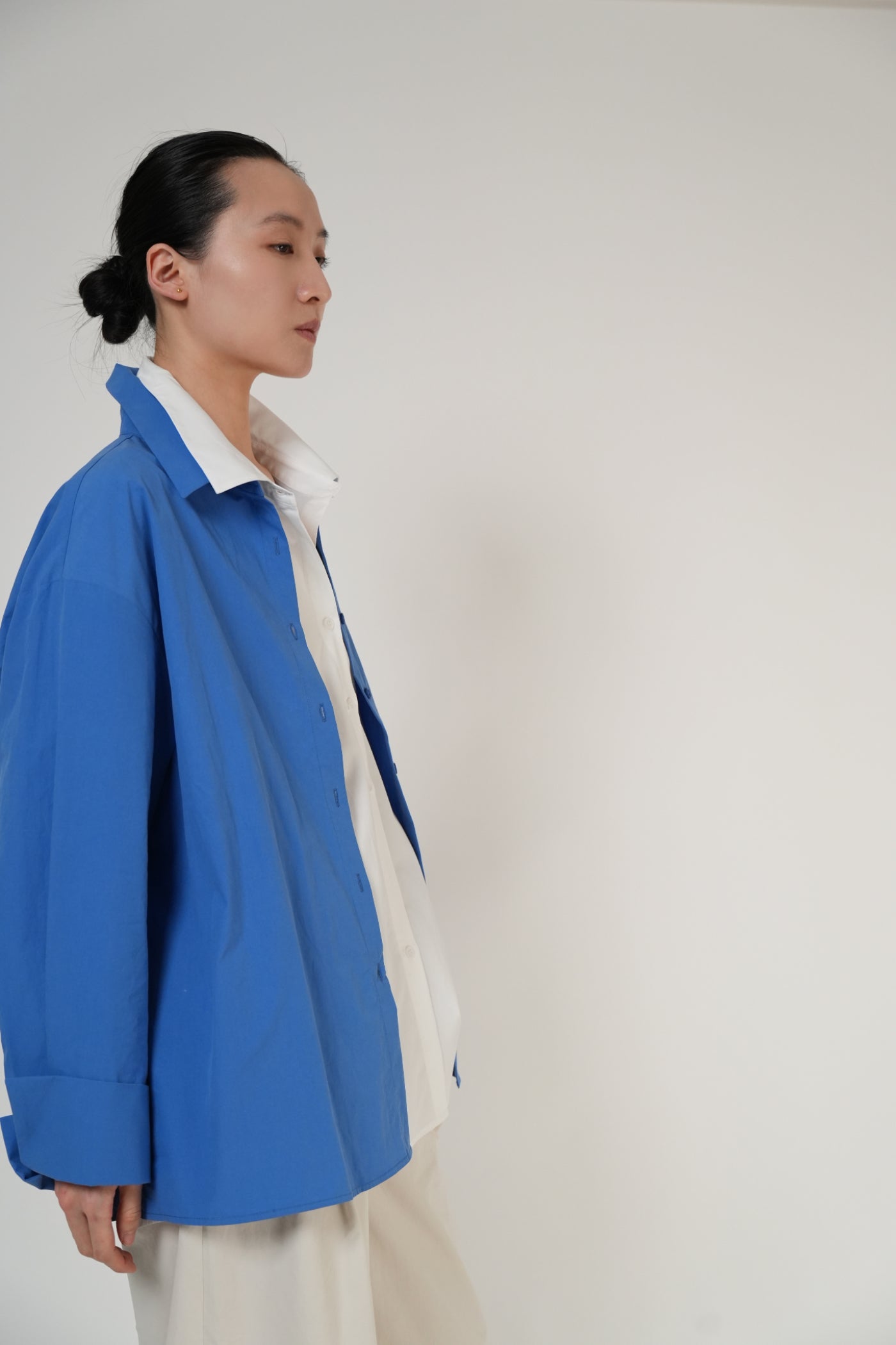 Tie-Back Oversized Shirt / 2color