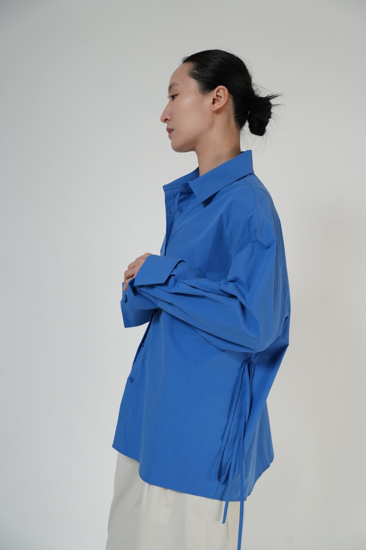 Tie-Back Oversized Shirt / 2color