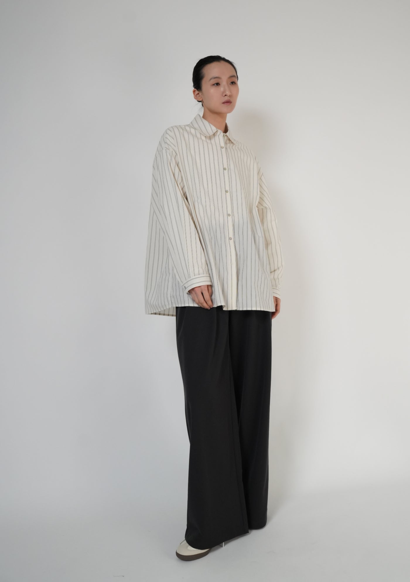 Relaxed Striped Shirt / 2color