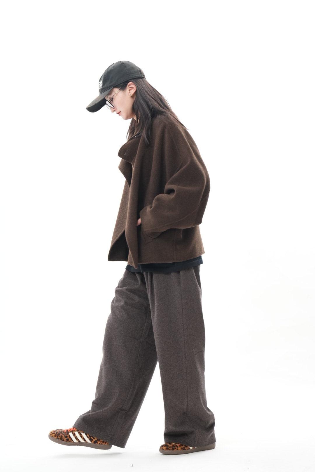 メラードブラウン ウールシルクカシミヤジャケット【秋冬新作】