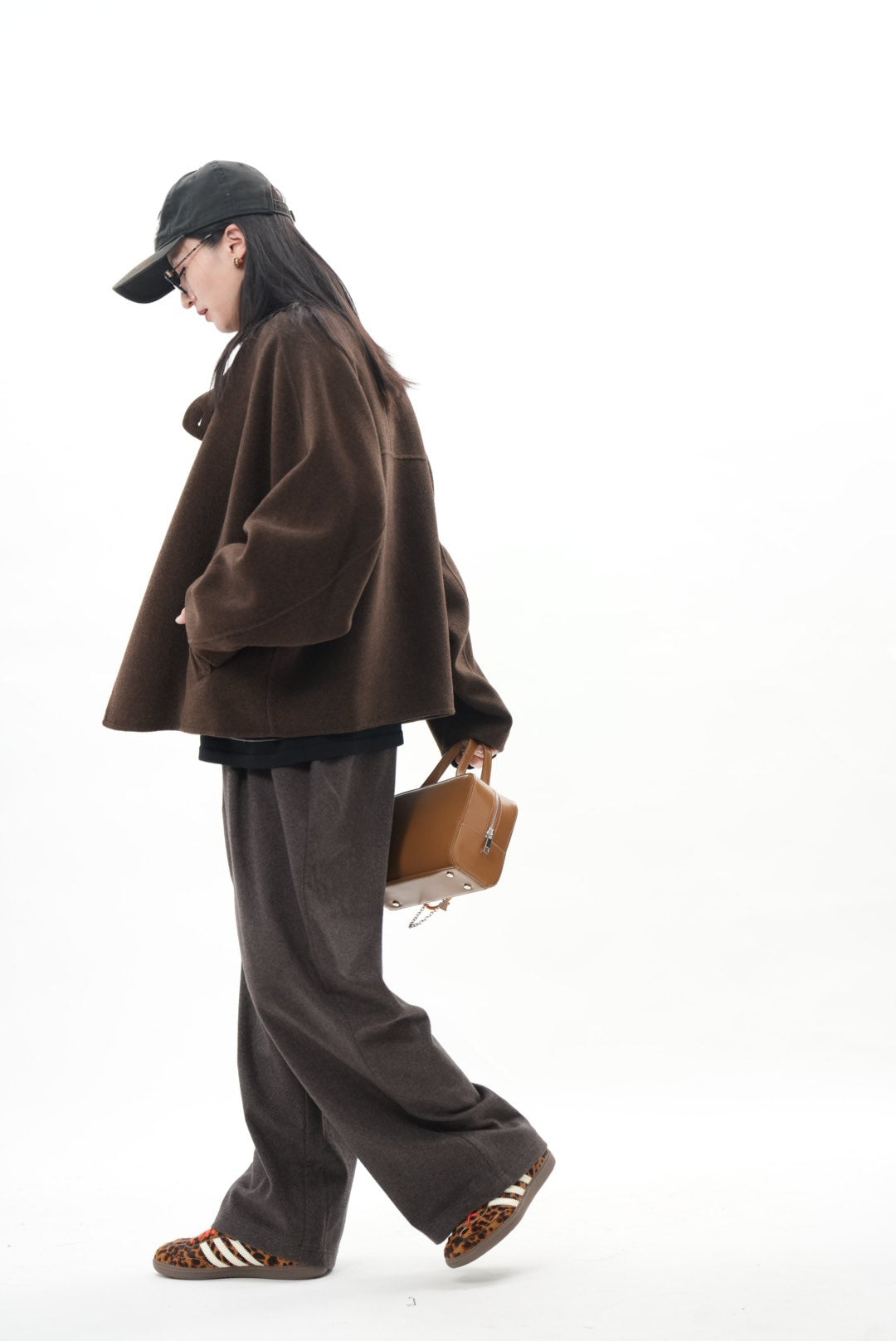 メラードブラウン ウールシルクカシミヤジャケット【秋冬新作】