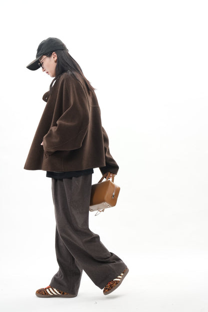 メラードブラウン ウールシルクカシミヤジャケット【秋冬新作】