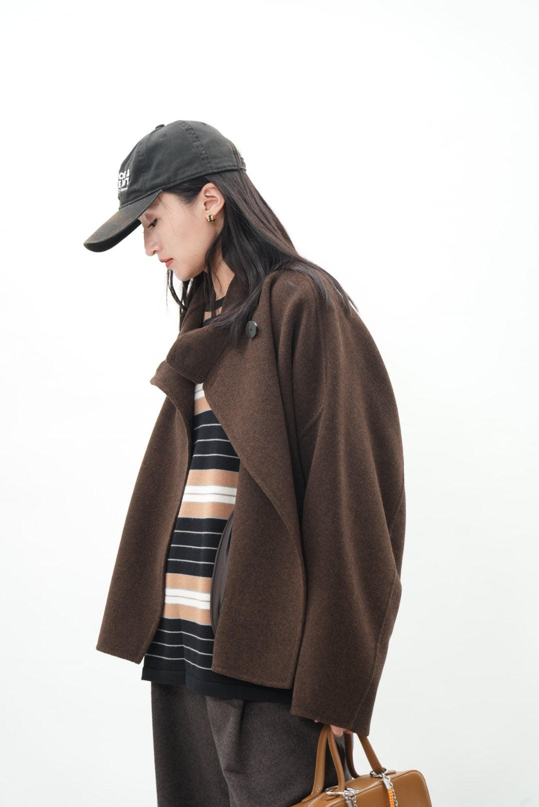 メラードブラウン ウールシルクカシミヤジャケット【秋冬新作】