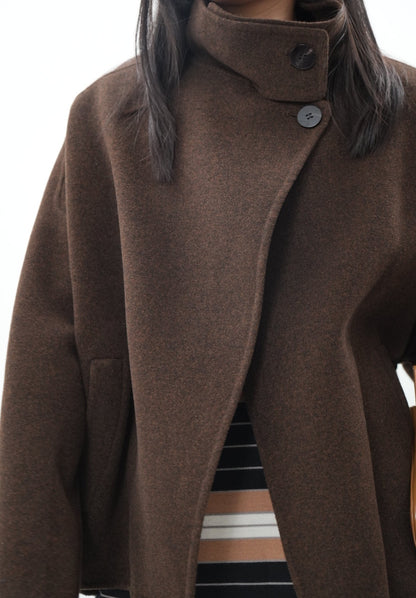 メラードブラウン ウールシルクカシミヤジャケット【秋冬新作】