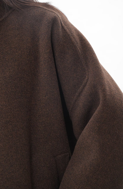 メラードブラウン ウールシルクカシミヤジャケット【秋冬新作】