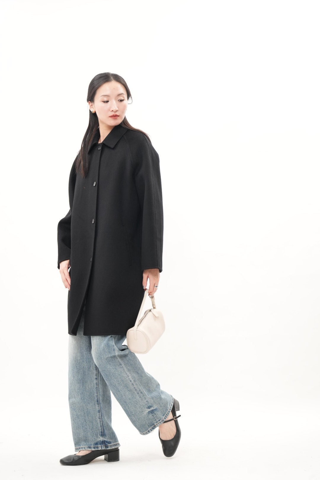 ウール100％ クラシックミドルコート｜上質ウールで仕立てたタイムレス