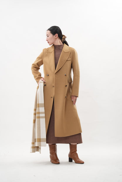 カシミヤブレンド チェスターコート（キャメル）【秋冬定番】