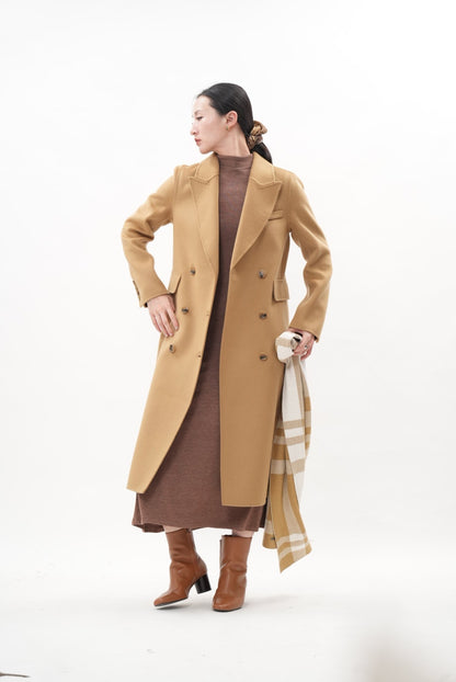 カシミヤブレンド チェスターコート（キャメル）【秋冬定番】