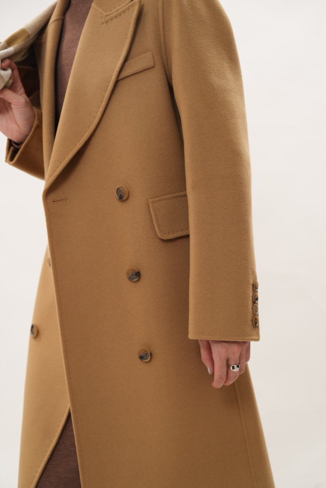 カシミヤブレンド チェスターコート（キャメル）【秋冬定番】