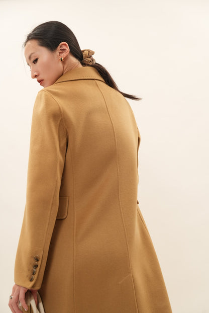カシミヤブレンド チェスターコート（キャメル）【秋冬定番】