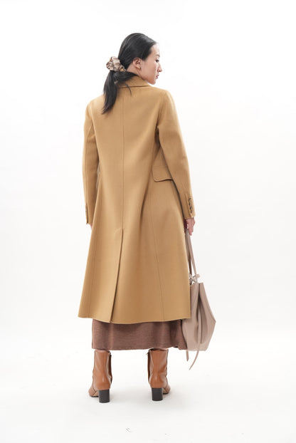 カシミヤブレンド チェスターコート（キャメル）【秋冬定番】
