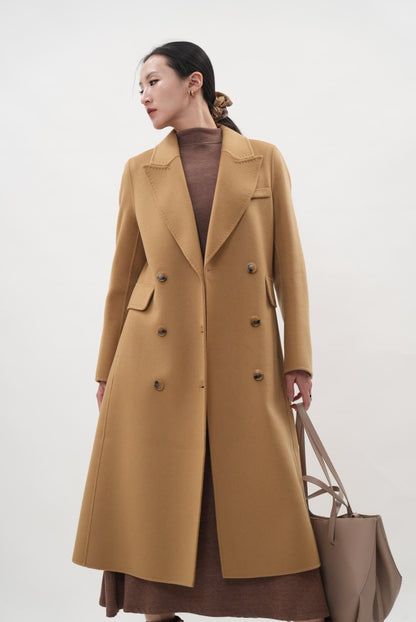 カシミヤブレンド チェスターコート（キャメル）【秋冬定番】