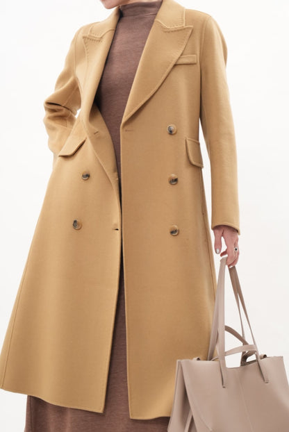 カシミヤブレンド チェスターコート（キャメル）【秋冬定番】