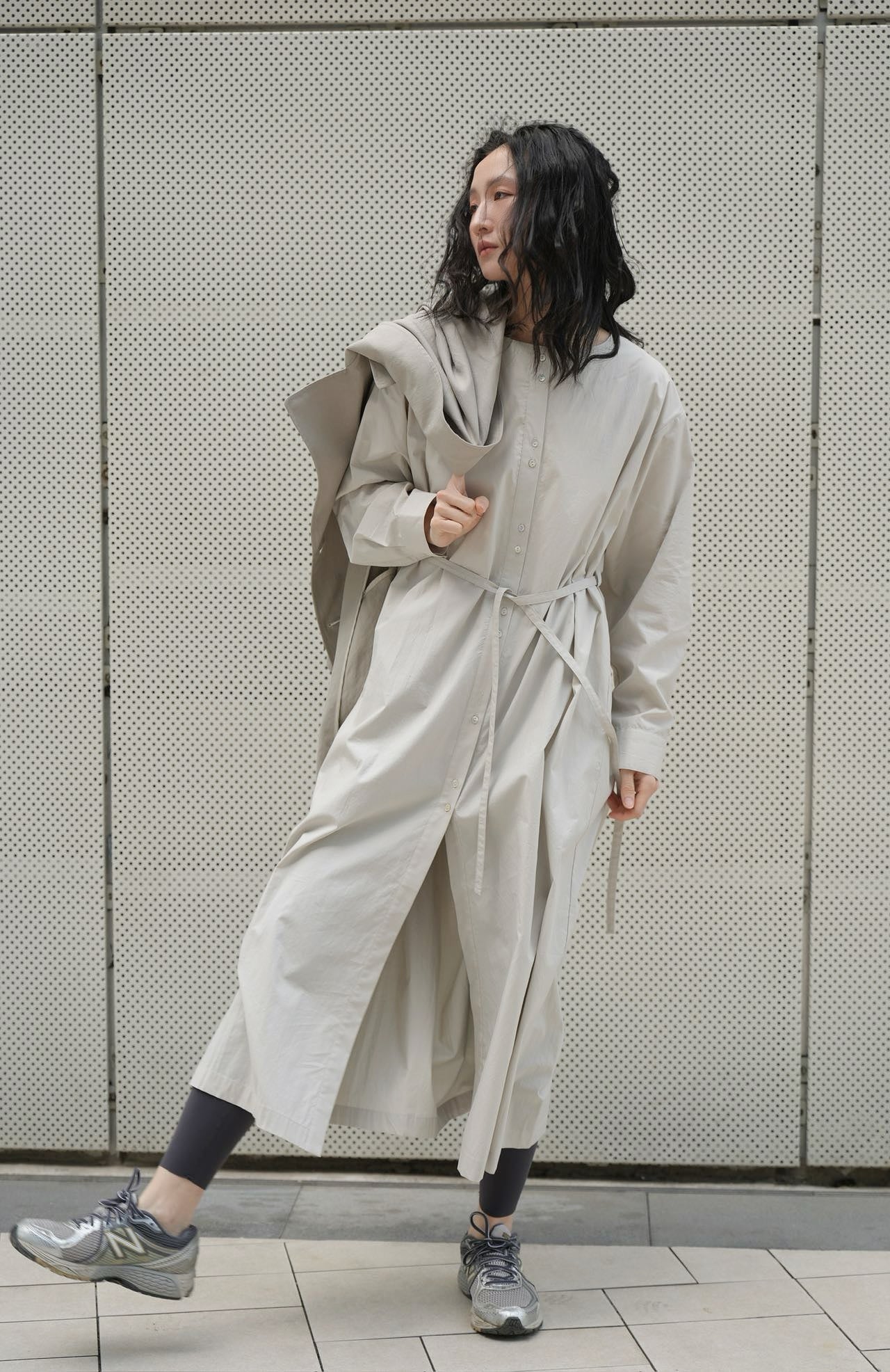 Lightweight 2Way Long Dress / Light Green