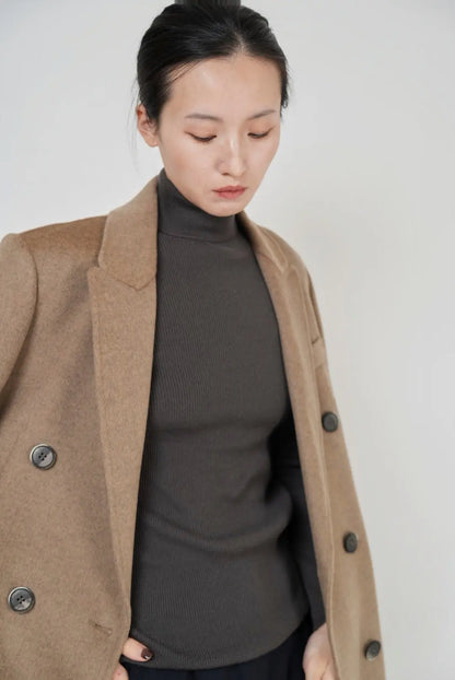 DOUBLE FACE 100 WOOL CHESTER COAT KAM