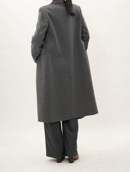 アイボリーダブルフェースウールチェスターコート