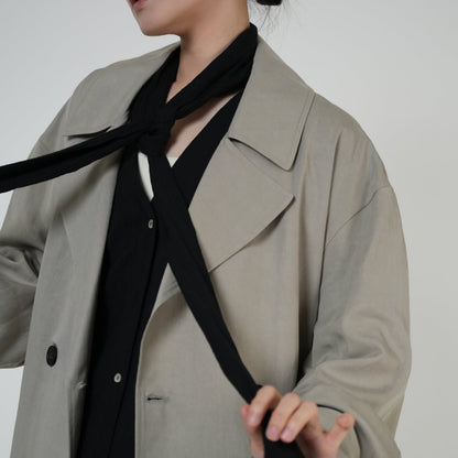 Lightweight Flow Trench Coat / Grey