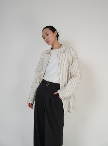 Relaxed Striped Shirt / 2color