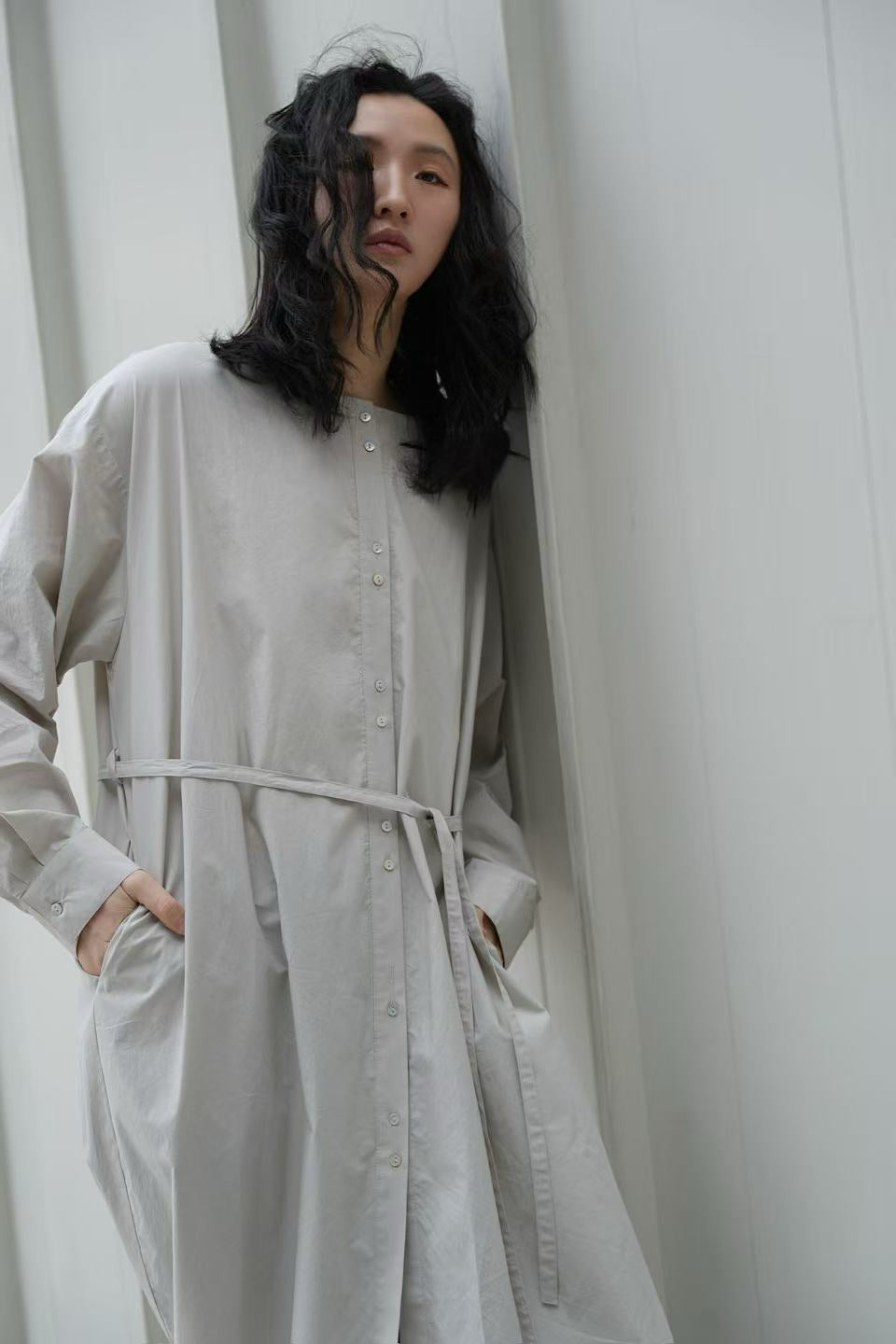 Lightweight 2Way Long Dress / Light Green