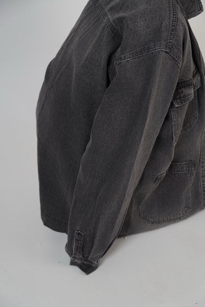 Utility Denim Jacket / Vintage Black