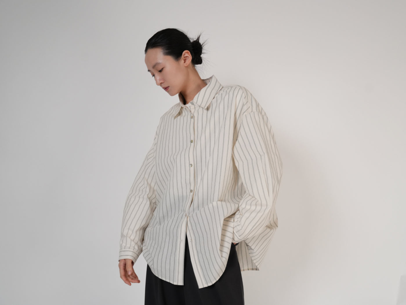 Relaxed Striped Shirt / 2color
