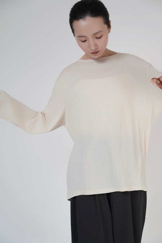 Relaxed Layered Long Sleeve Top / 3Color