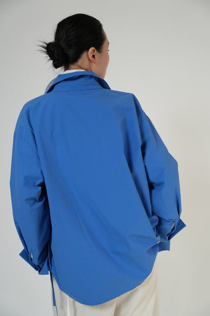 Tie-Back Oversized Shirt / 2color