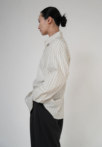 Relaxed Striped Shirt / 2color