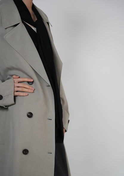 Lightweight Flow Trench Coat / Grey