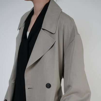 Lightweight Flow Trench Coat / Grey