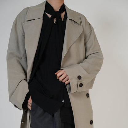 Lightweight Flow Trench Coat / Grey