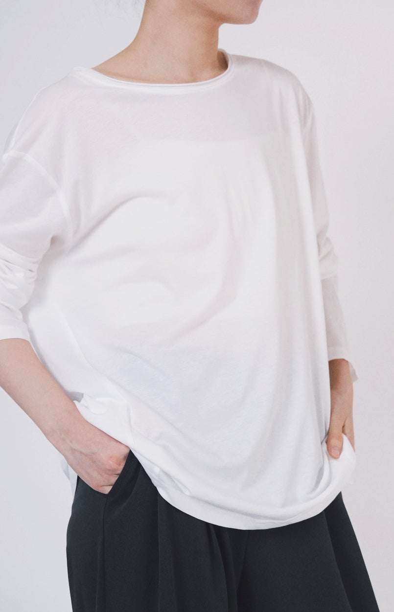 Relaxed Layered Long Sleeve Top / 3Color