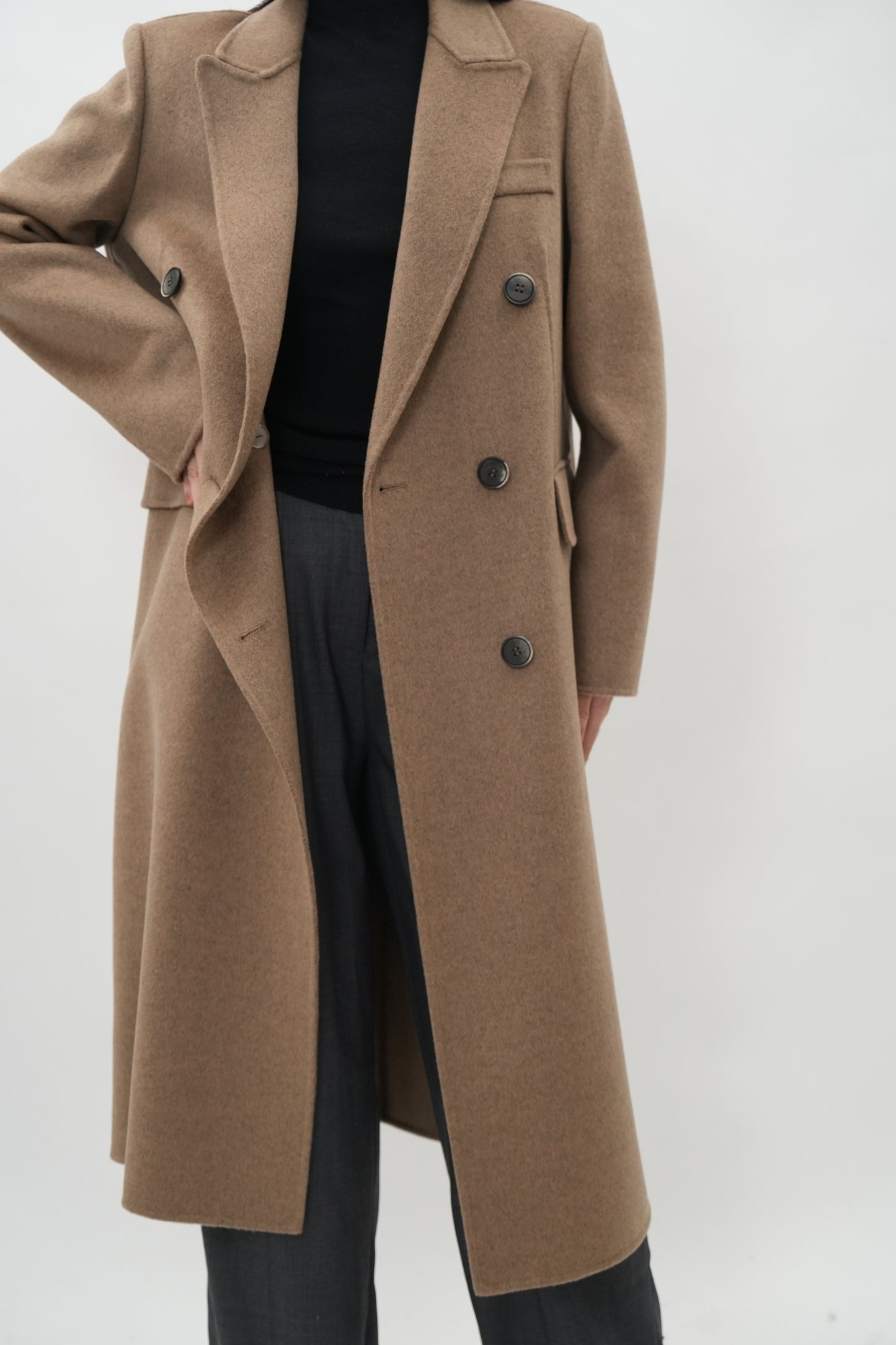 100 WOOL DOUBLE FACE CHESTER COAT
