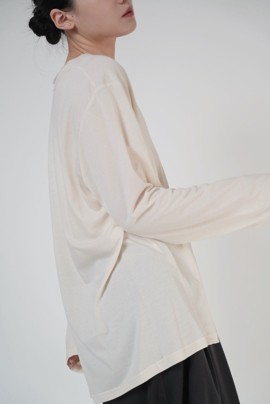 Relaxed Layered Long Sleeve Top / 3Color