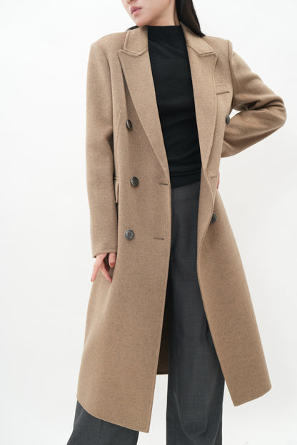 100 WOOL DOUBLE FACE CHESTER COAT